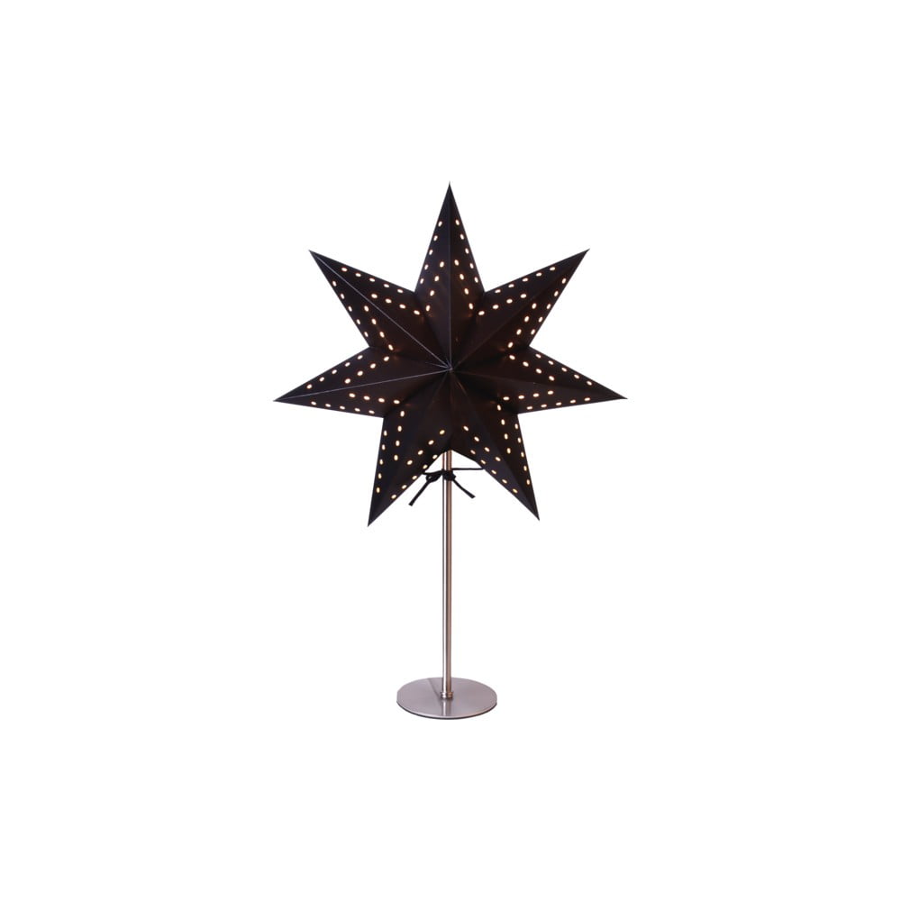 Bobo fekete világító csillag dekoráció, magasság 51 cm - Star Trading