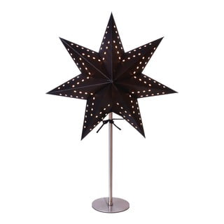Bobo fekete világító csillag dekoráció, magasság 51 cm - Star Trading