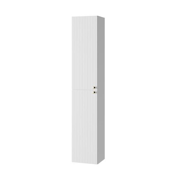 Fehér magas fali fürdőszoba szekrény 30x160 cm Asti – STOLKAR