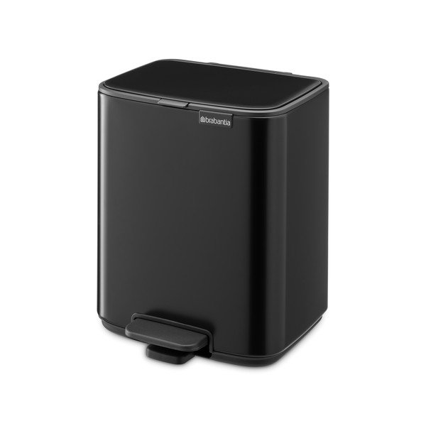 Matt fekete acél pedálos szemetes 7 l Bo – Brabantia