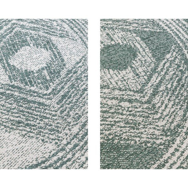 Zöld-krémszínű kerek kültéri szőnyeg ø 140 cm Gemini – Elle Decoration-image-4