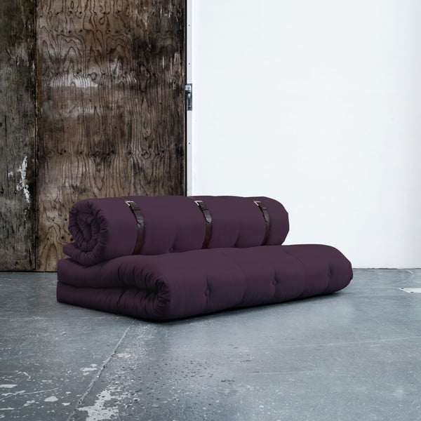 Buckle Up Purple állítható kanapéágy, bőrpántokkal - Karup