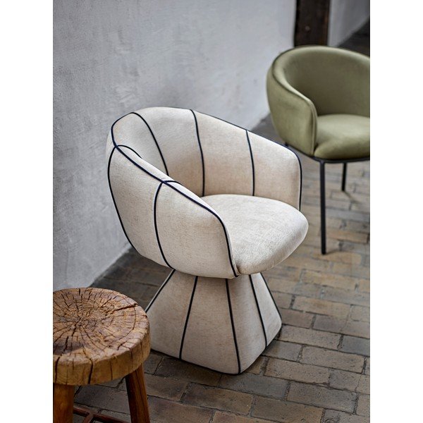 Khaki bársony karfás étkezőfotel Cortone – Bloomingville-image-2