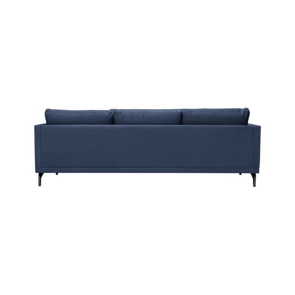 Jupiter sötétkék háromszemélyes kanapé, fekete lábakkal - Windsor & Co Sofas-image-3