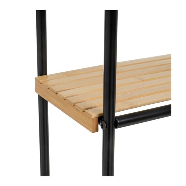 Fekete-natúr színű bambusz polcos állvány 41x77 cm – Casa Selección-image-3