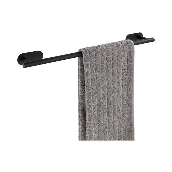Orea Rail Turbo-Loc® rozsdamentes acél matt fekete fali törölköző tartó - Wenko-image-2
