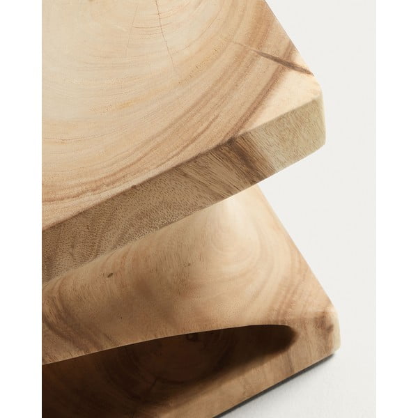 Munggur fa tárolóasztal 30x30 cm Hakon – Kave Home-image-3