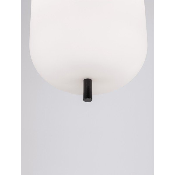 Fehér-fekete üveg függőlámpa ø 22 cm Lato – Nova Luce-image-4