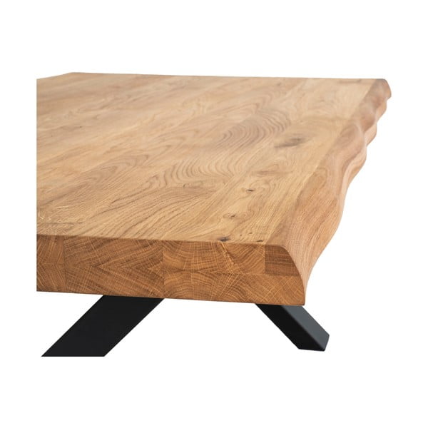 Toulon dohányzóasztal tömör tölgyfa asztallappal, 120 x 70 cm - House Nordic-image-4