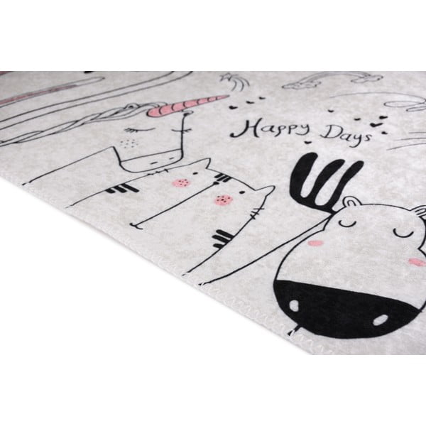 Elefántcsont színű mosható gyerek szőnyeg 160x230 cm Animal Kingdom – Vitaus-image-2