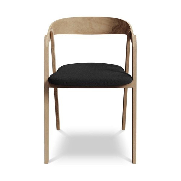 Fekete tömörfa étkezőfotel Erika – Makamii-image-1