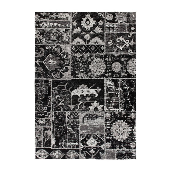 Memorial fekete mintás szőnyeg, 80 x 150 cm - Kayoom