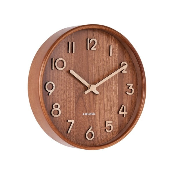 Pure Small barna falióra hársfából, ø 22 cm - Karlsson-image-1