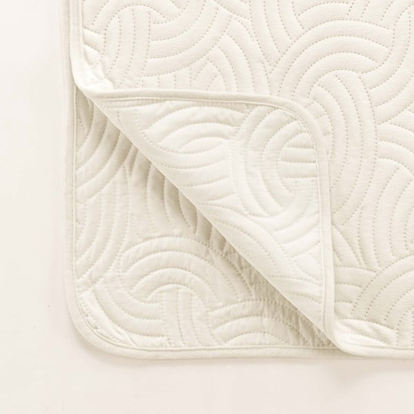 Bézs bársony ágytakaró 220x240 cm Solange – douceur d'intérieur-image-3