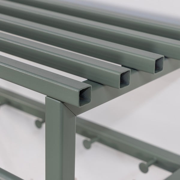 Szürkészöld fém fali fogas polccal 76 cm Rizzoli – Spinder Design-image-3