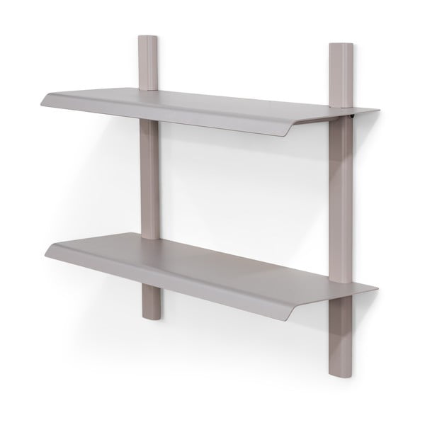 Szürkésbarna többszintes fém fali polc 60 cm Hola – Spinder Design-image-2