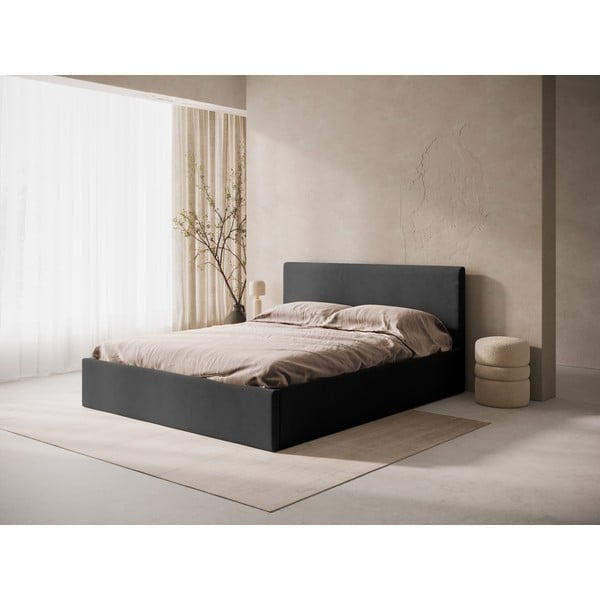 Antracitszürke kárpitozott ágytámla 170,5x100 cm Remo – Micadoni -image-1