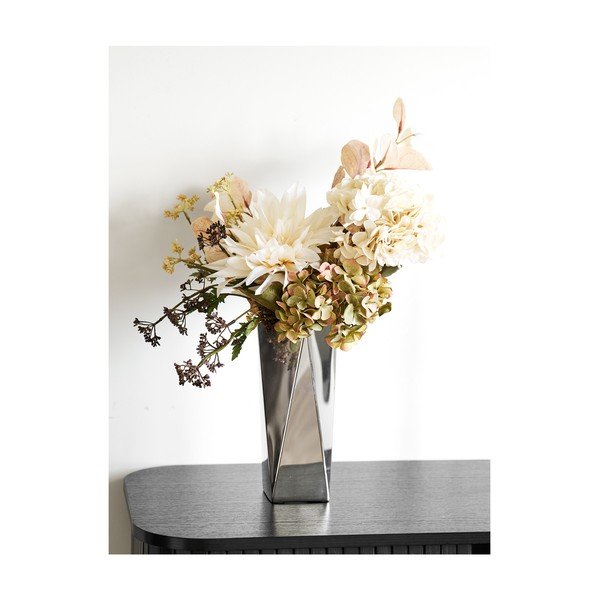 Ezüstszínű acél váza (magasság 23 cm) – House Nordic-image-1
