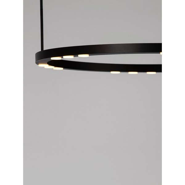 Matt fekete alumínium LED dimmelhető függőlámpa ø 60 cm Lunette – Nova Luce-image-2