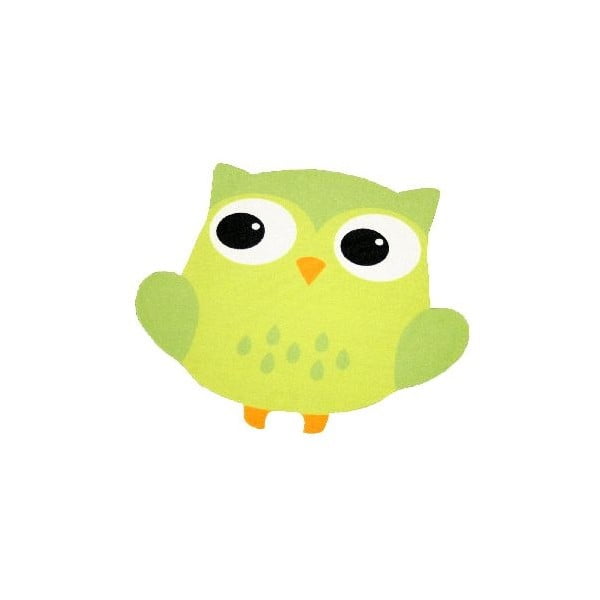 Owl zöld gyerekszőnyeg, 66 x 66 cm - Zala Living