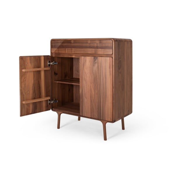 Barna diófa komód 90x110x45 cm Fawn – Gazzda-image-3