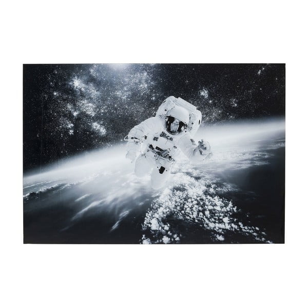 Glass Man in the Sky üvegezett fekete-fehér kép, 150 x 100 cm - Kare Design
