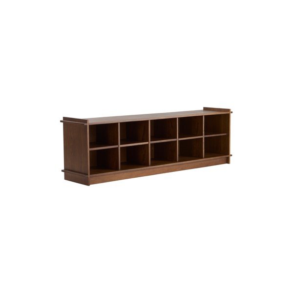 Sötét natúr színű borovi fenyő könyvespolc 193x60x40 cm Apelvik – Jotex