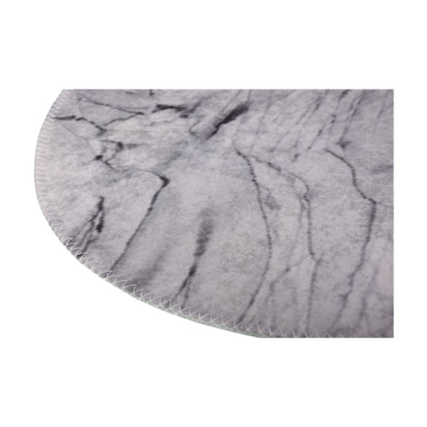 Világosszürke mosható kerek szőnyeg ø 80 cm – Vitaus-image-2