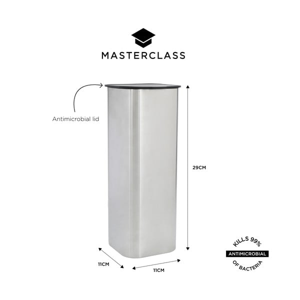 Élelmiszertartó rozsdamentes acél doboz Masterclass – Kitchen Craft-image-2