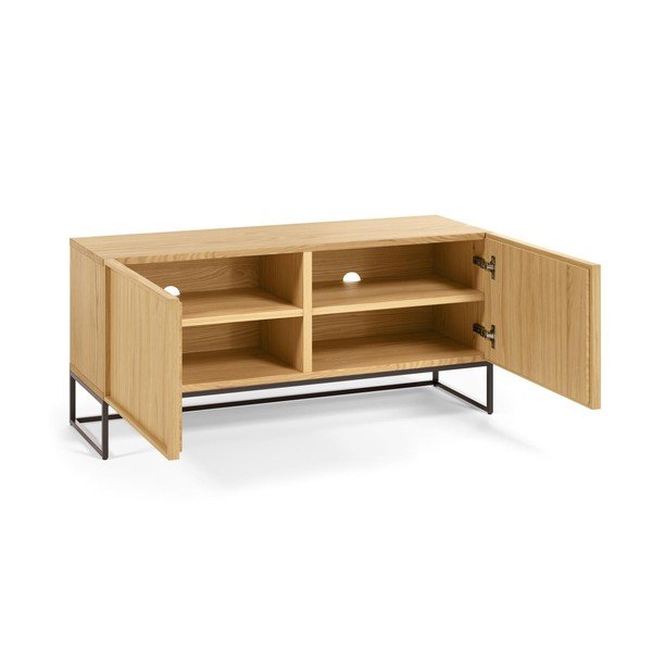 Natúr színű TV-állvány tölgyfa dekorral 112x51x42 cm Taiana – Kave Home-image-4