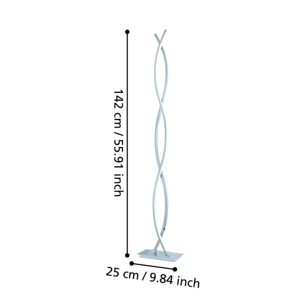 Ezüstszínű LED állólámpa (magasság 142 cm) LASANA 2 – EGLO-image-3