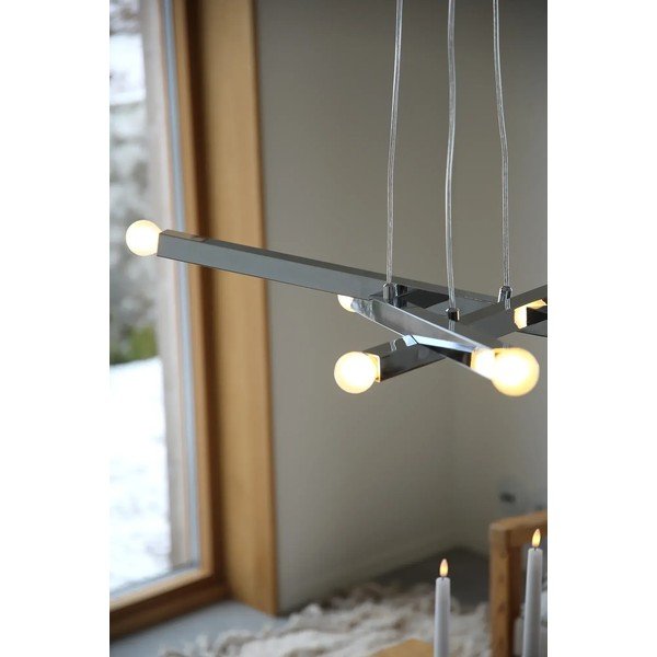 Ezüstszínű fém függőlámpa Stack – Markslöjd-image-2