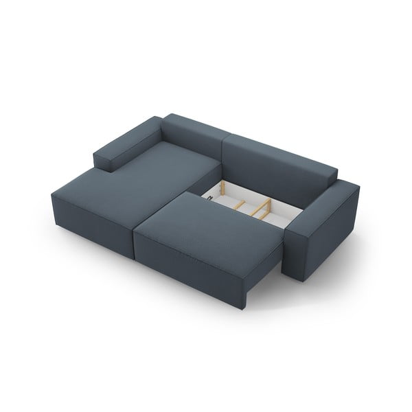 Kék kinyitható sarokkanapé (bal oldali) Jodie – Micadoni Home-image-4