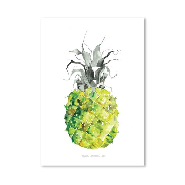 Pineapple Yellow by Claudia Libenberg 30 x 42 cm-es plakát