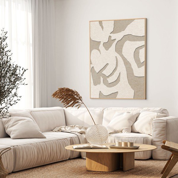 3D-s keretezett-akusztikus kép 90x120 cm Soft Embrace 1 – Malerifabrikken-image-1