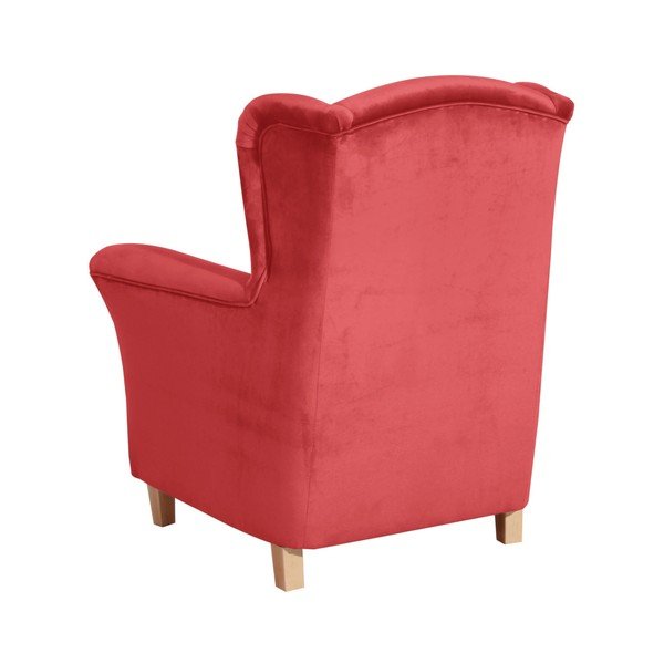 Agnetha Suede piros füles fotel - Max Winzer-image-2