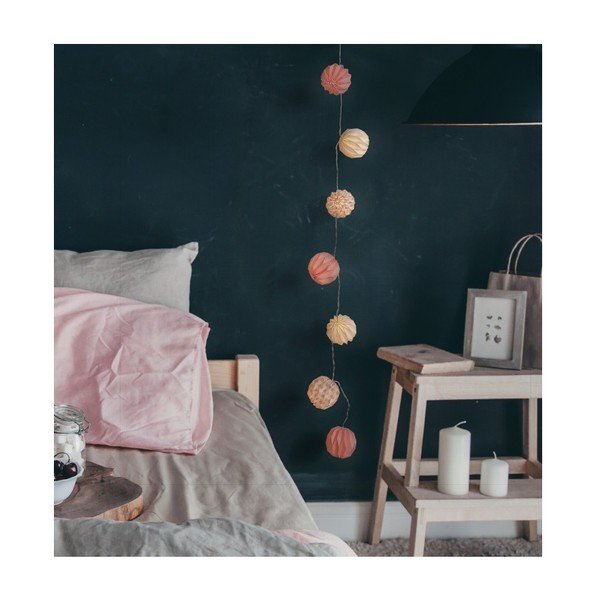 Pink átlátszó LED fényfüzér, 10 izzós, hosszúság 1,65 m - DecoKing-image-2