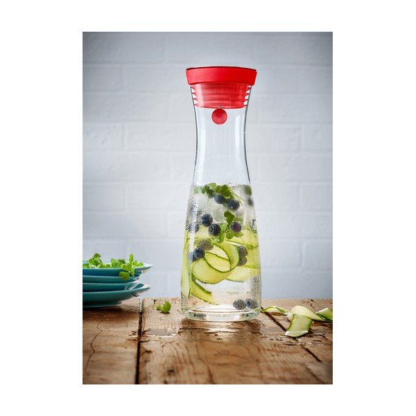 Üveg vizeskancsó piros fedéllel, 1 l - WMF-image-1