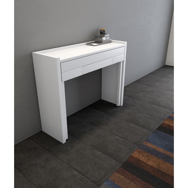 Mel íróasztal fehér asztallappal 36x110 cm - Woodman-image-4