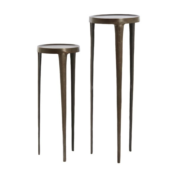 Fém kerek tárolóasztal szett 2 db-os 35x35 cm Tobias – Light & Living-image-2