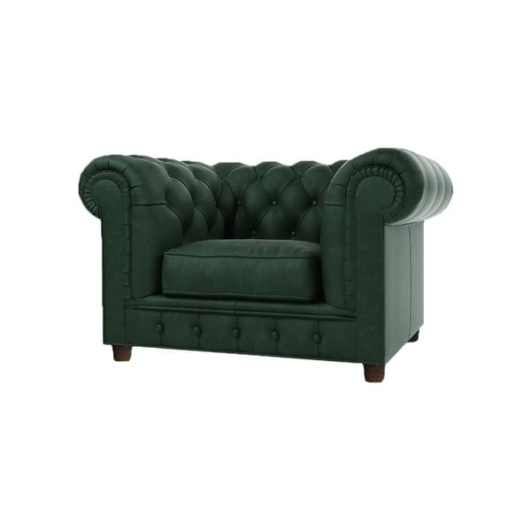 Sötétzöld bársony fotel Cambridge – Ropez