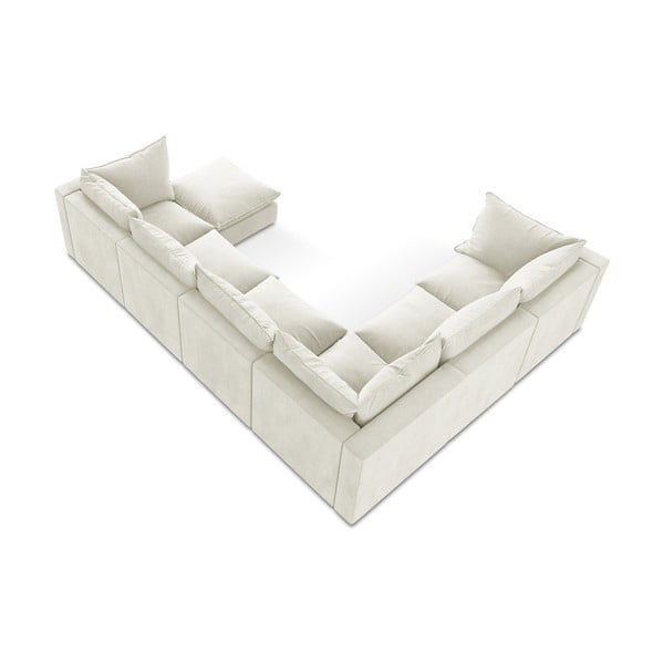 Bézs sarokkanapé (bal oldali-U alakú) Manao – Makamii-image-3