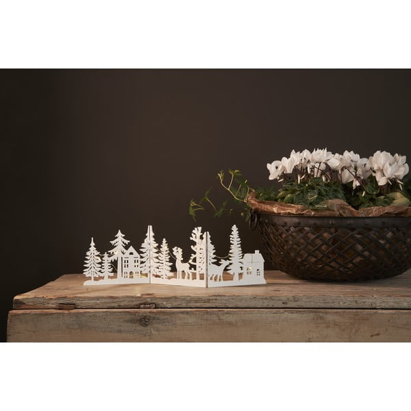 Fehér fénydekoráció karácsonyi mintával Fauna – Star Trading-image-2