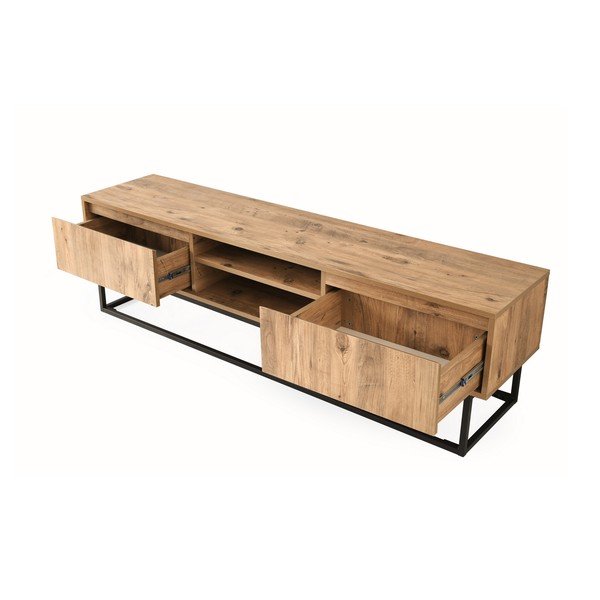 Belinda TV-állvány borovi fenyő dekorral, szélesség 140 cm-image-1