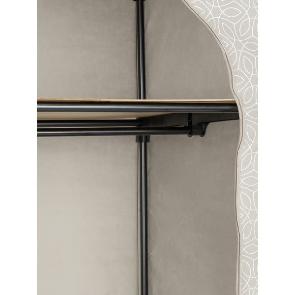 Bézs textil ruhásszekrény 90x160 cm Balance – Wenko-image-2