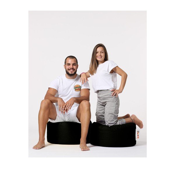 Fekete kerti puff Round – Floriane Garden-image-4