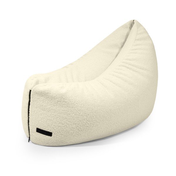 Krémszínű buklé gyerek babzsákfotel Clip Clap 90 – SLOWDOWN