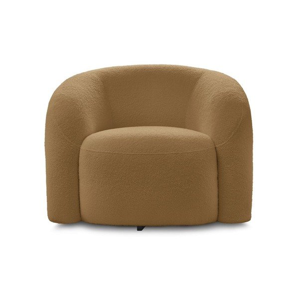 Mustársárga forgó buklé fotel Elina – Bobochic Paris-image-2