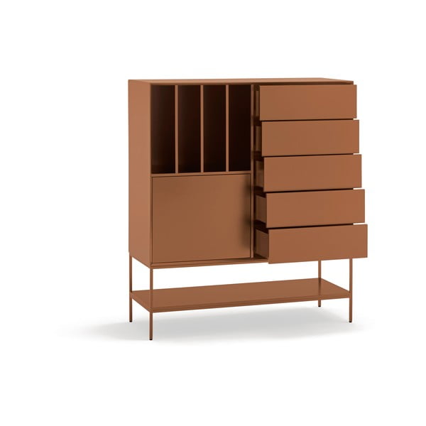 Téglavörös szekrény 120x140x45 cm Platt – Teulat-image-4