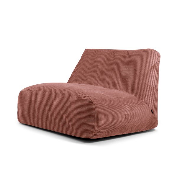 Téglavörös kordbársony babzsákfotel Sofa Tube – SLOWDOWN